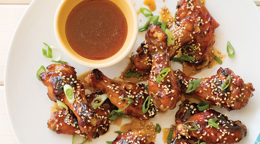 Honey-Sesame Grilled Chicken Wings