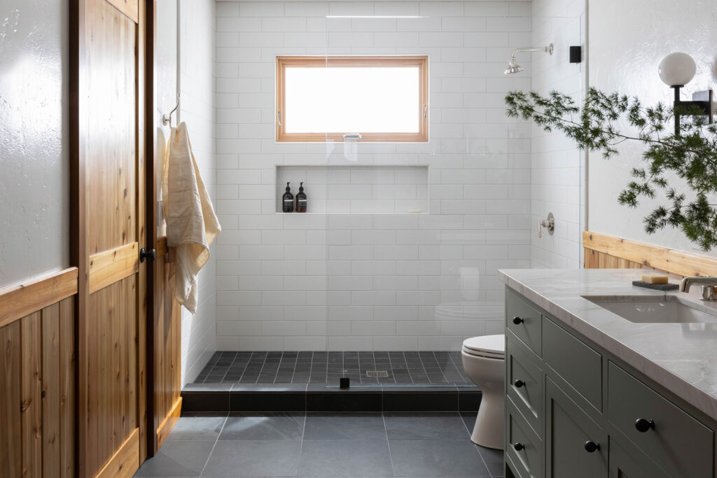 Guest Bathroom in West Marin House by Decorotation