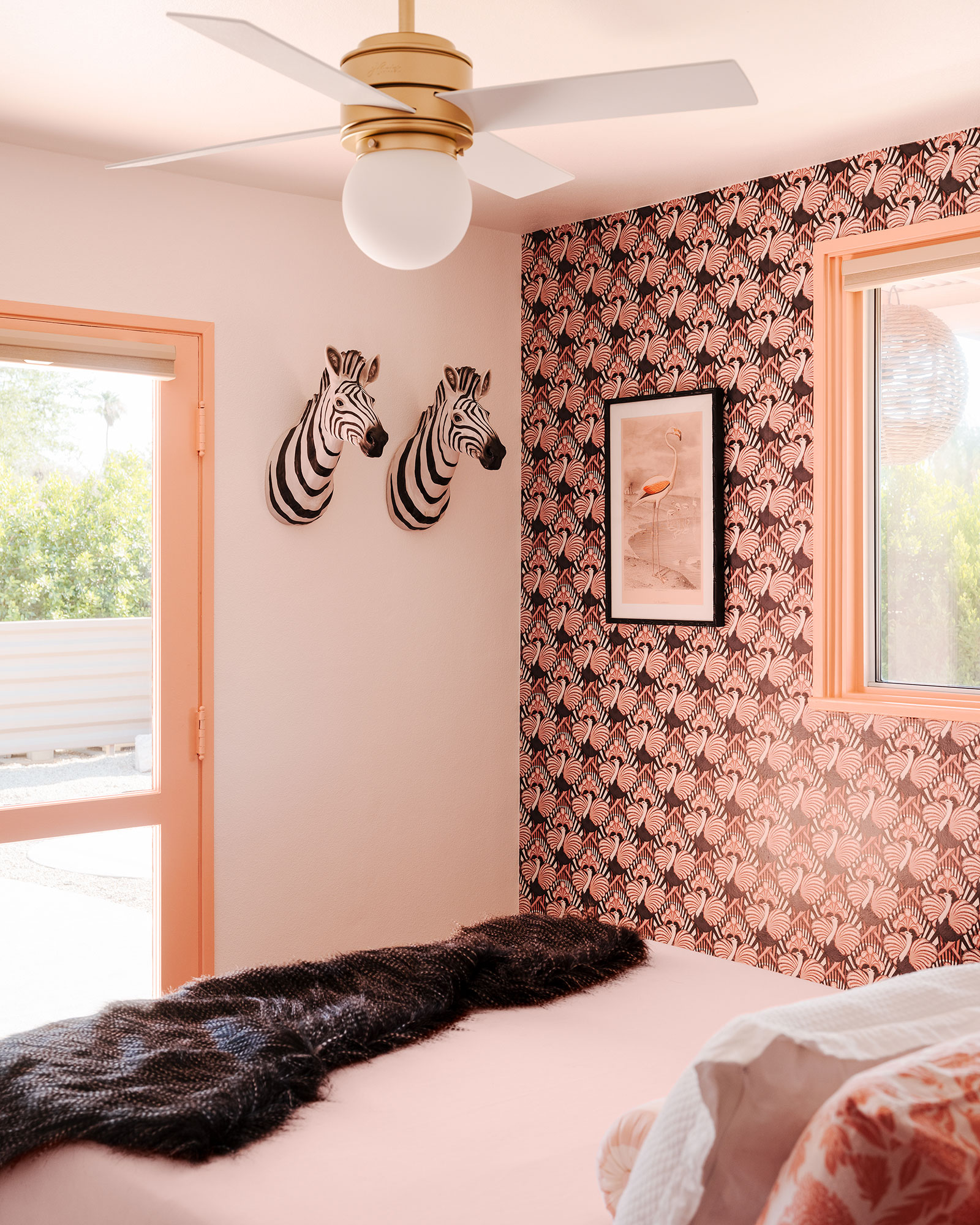 Guest Bedroom in Busty Lush Palm Springs House by Laurel Harrop