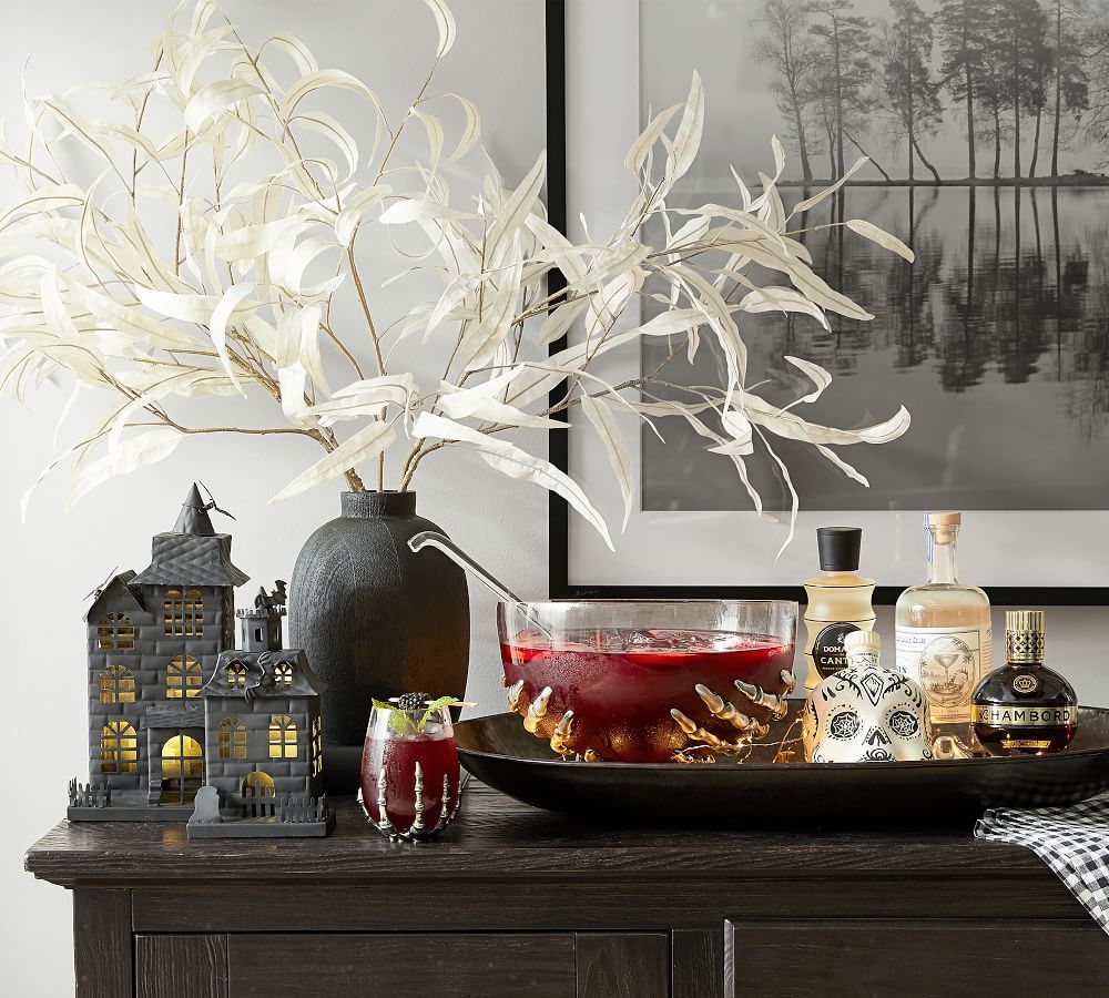 pottery barn haunted house skeleton collection