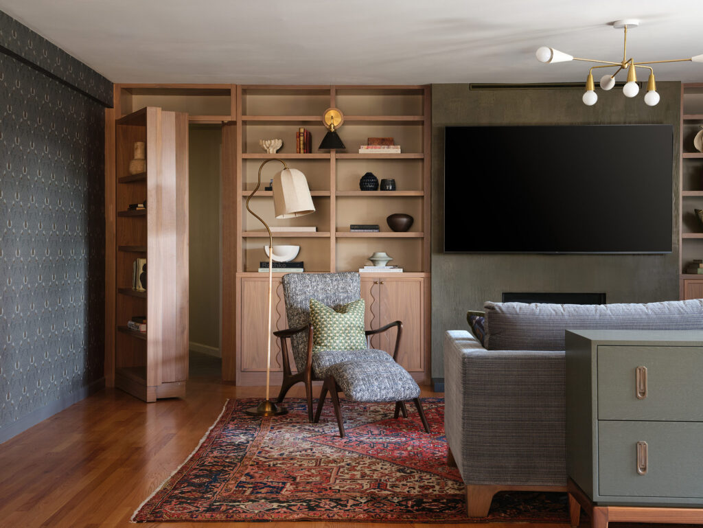 Hidden Bookcase in Marin County House by Caitlin Jones Design