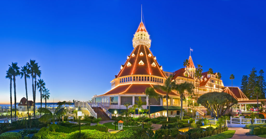 Hotel Del Coronado at Christmas. Coronado, CA