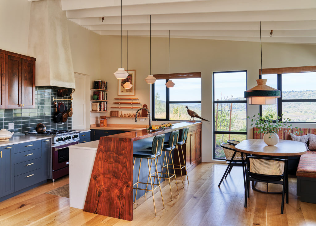 Napa, California kitchen and breakfast nook