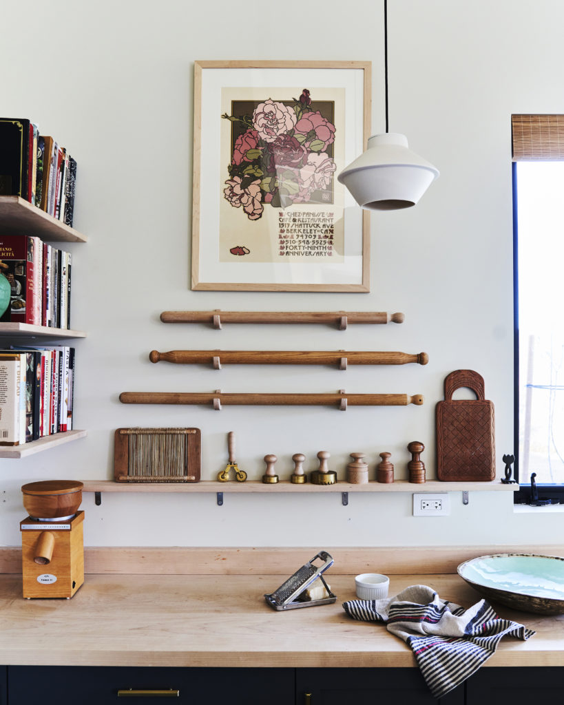 Napa, California kitchen counter and shelves