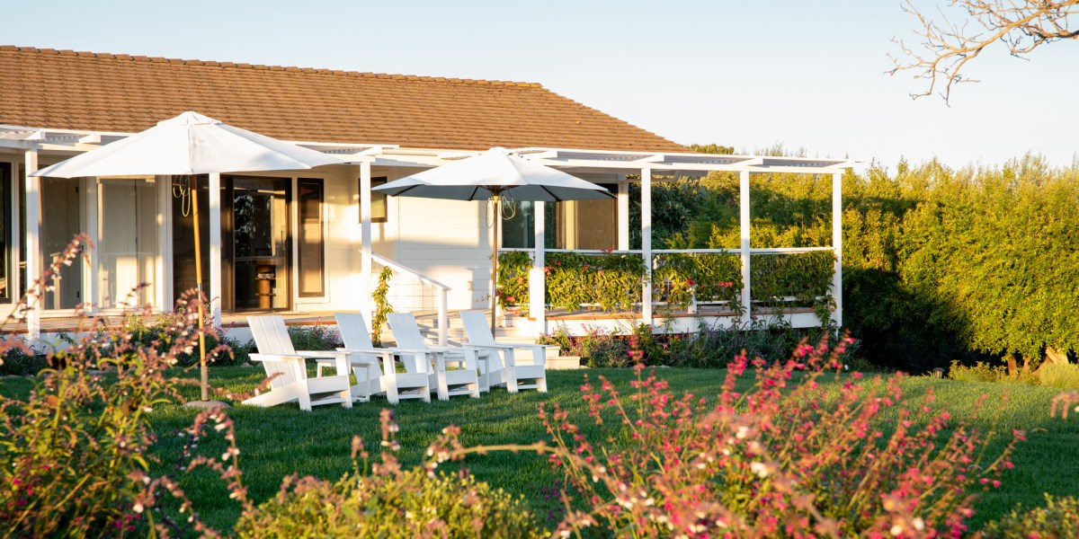 montecito ranch house Adirondack chairs Molly rose photography