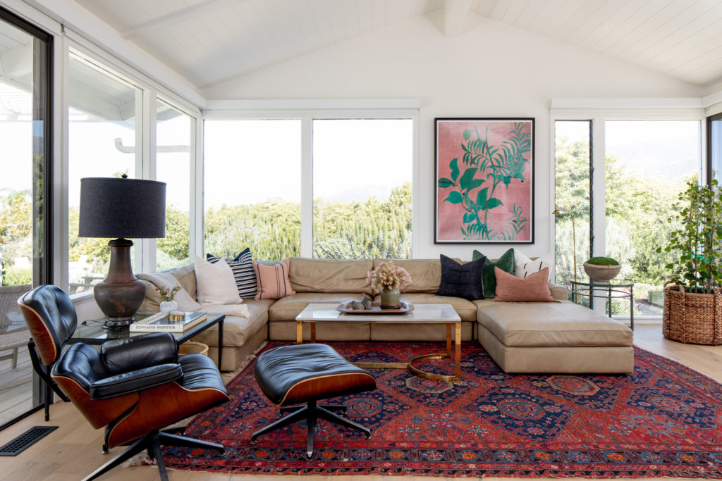 Timothy Oulton sectional vintage rug