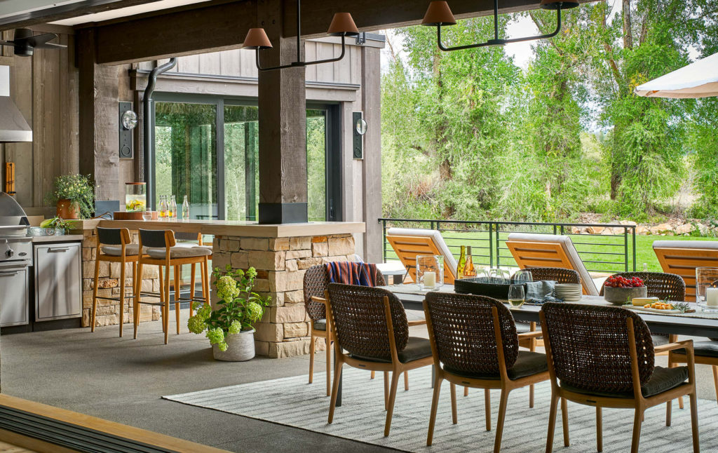 Outdoor dining at Park City home