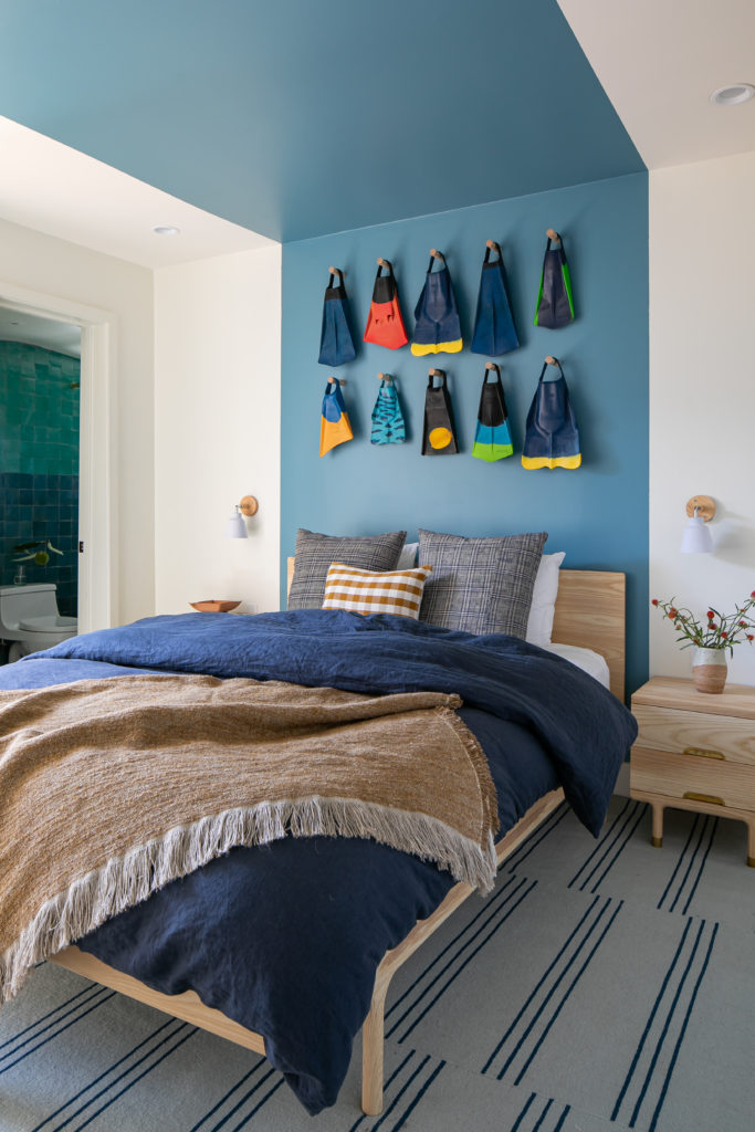 guest room beach cottage Raili Clasen swim fins