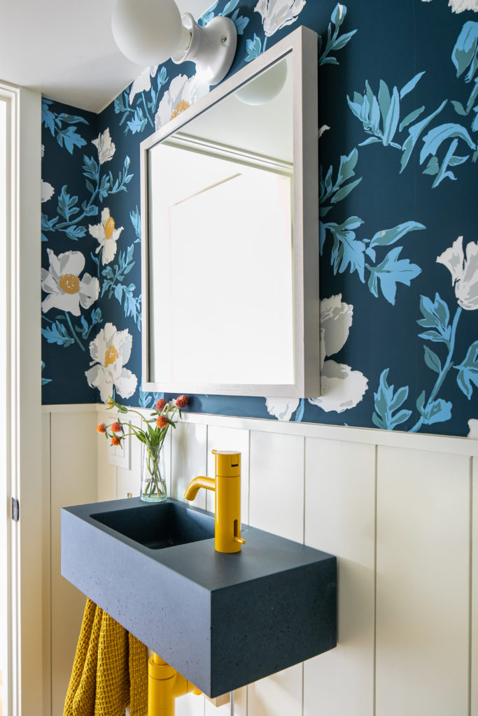 Raili Clasen Laguna Beach concrete sink powder room