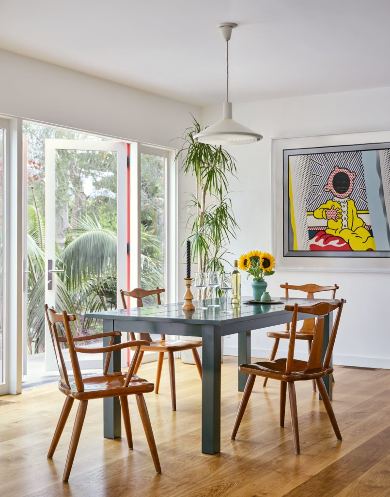 green dining table modern art Venice Craftsman Carter Design