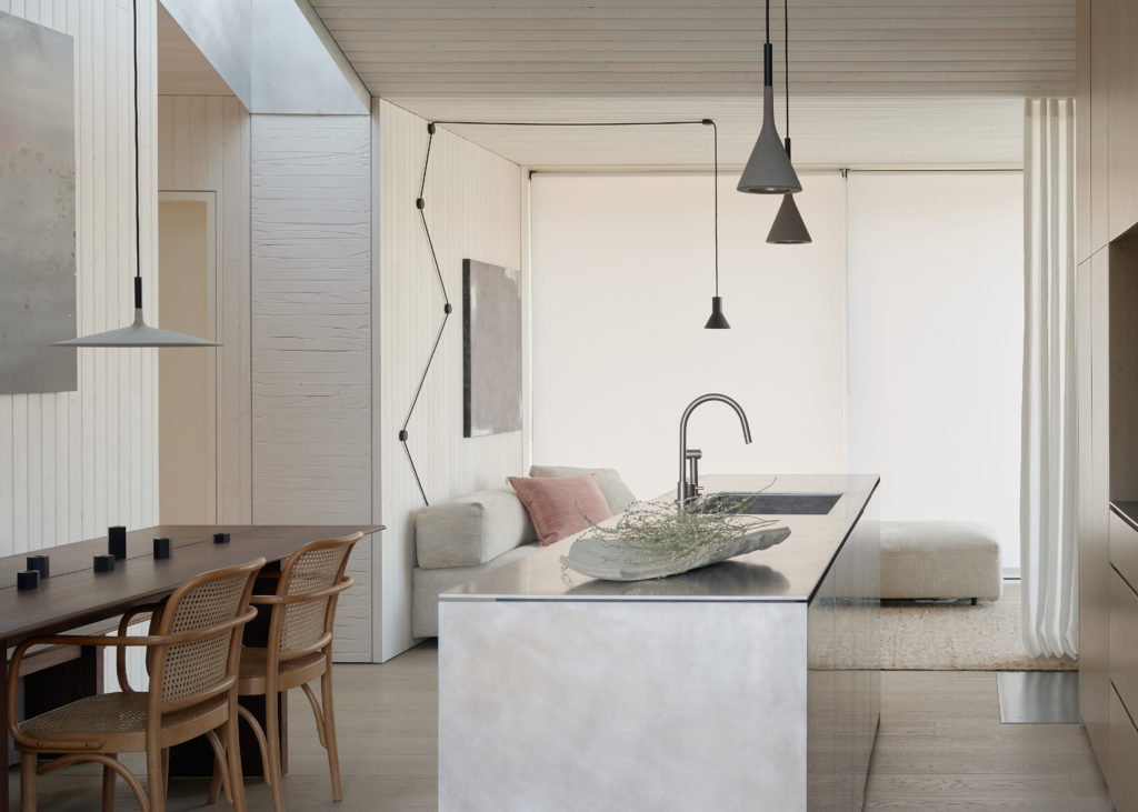 modern living room floating home