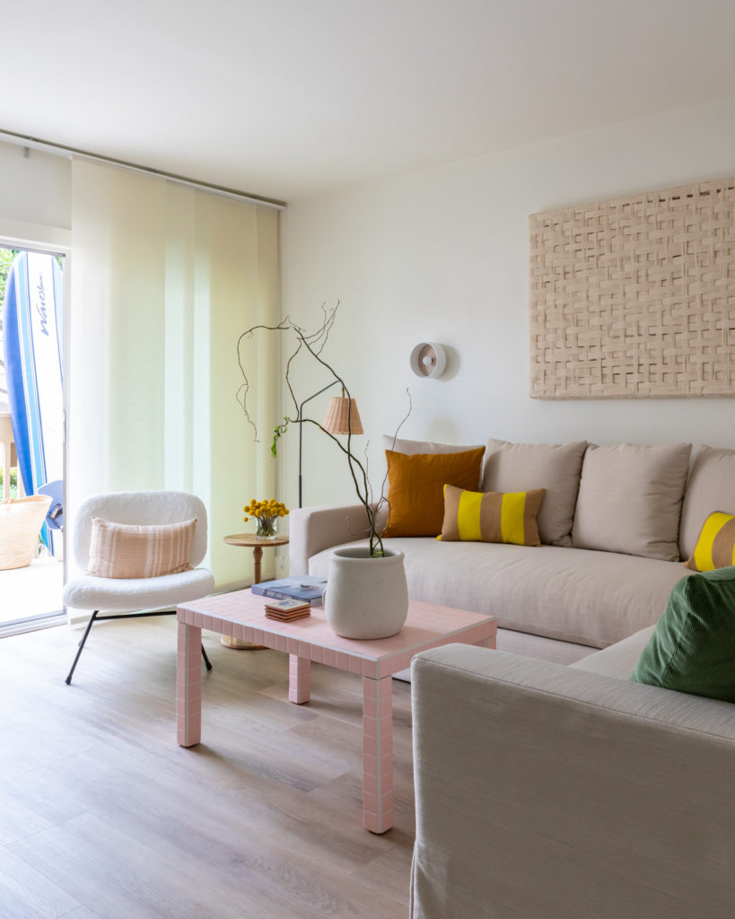 beach decor living room lavender pink yellow