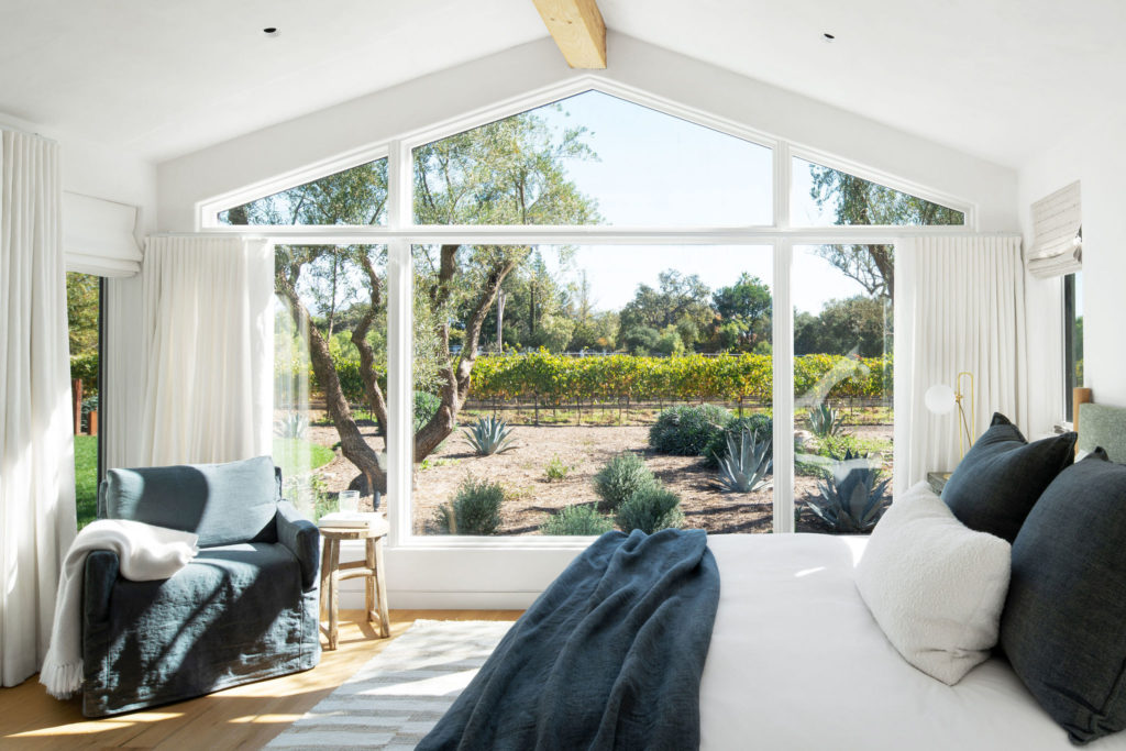 Santa Ynez home tour: guest house vineyard view