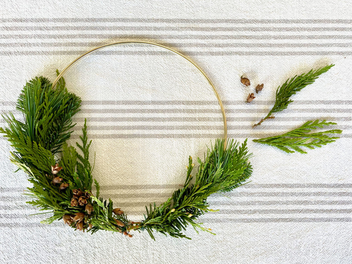 Hoop Wreath: Finished Wreath