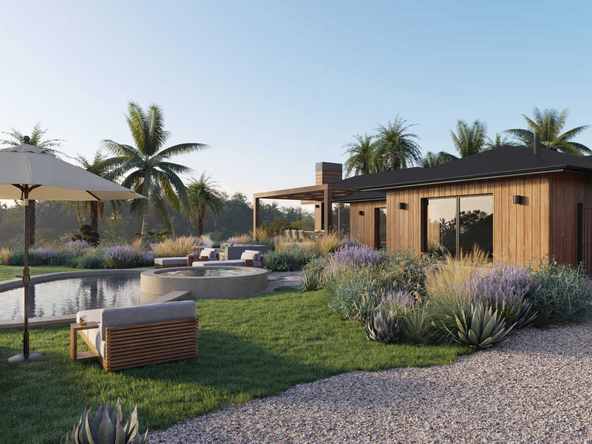 Camille Styles Malibu Home Exterior Rendering