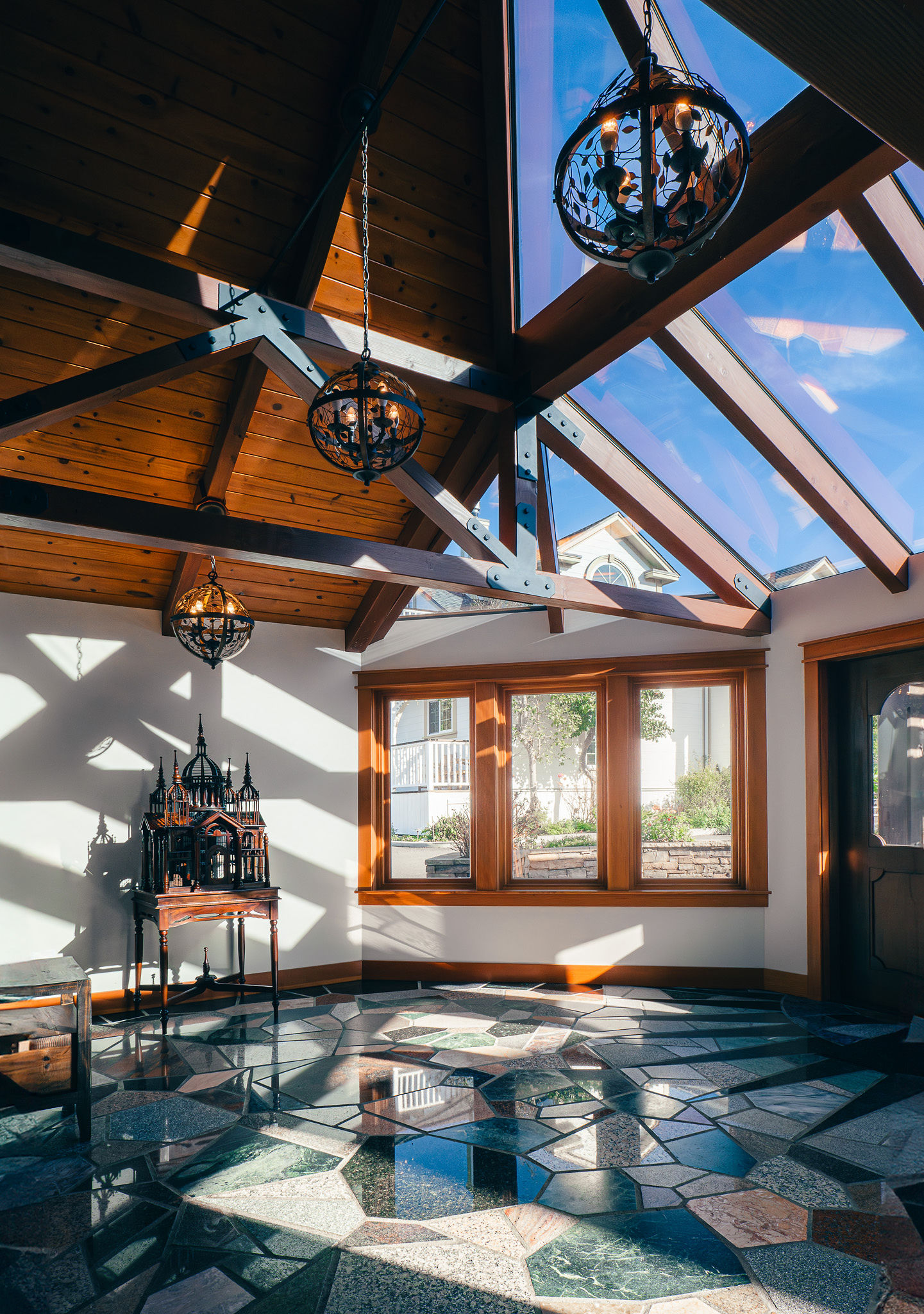 eclectic-conservatory-where-morning-yoga-is-held