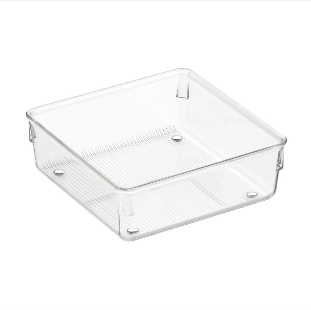 iDESIGN Linus Shallow Drawer Organizer Clear