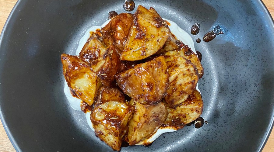 Chipotle Roasted Sweet Potatoes with Labneh