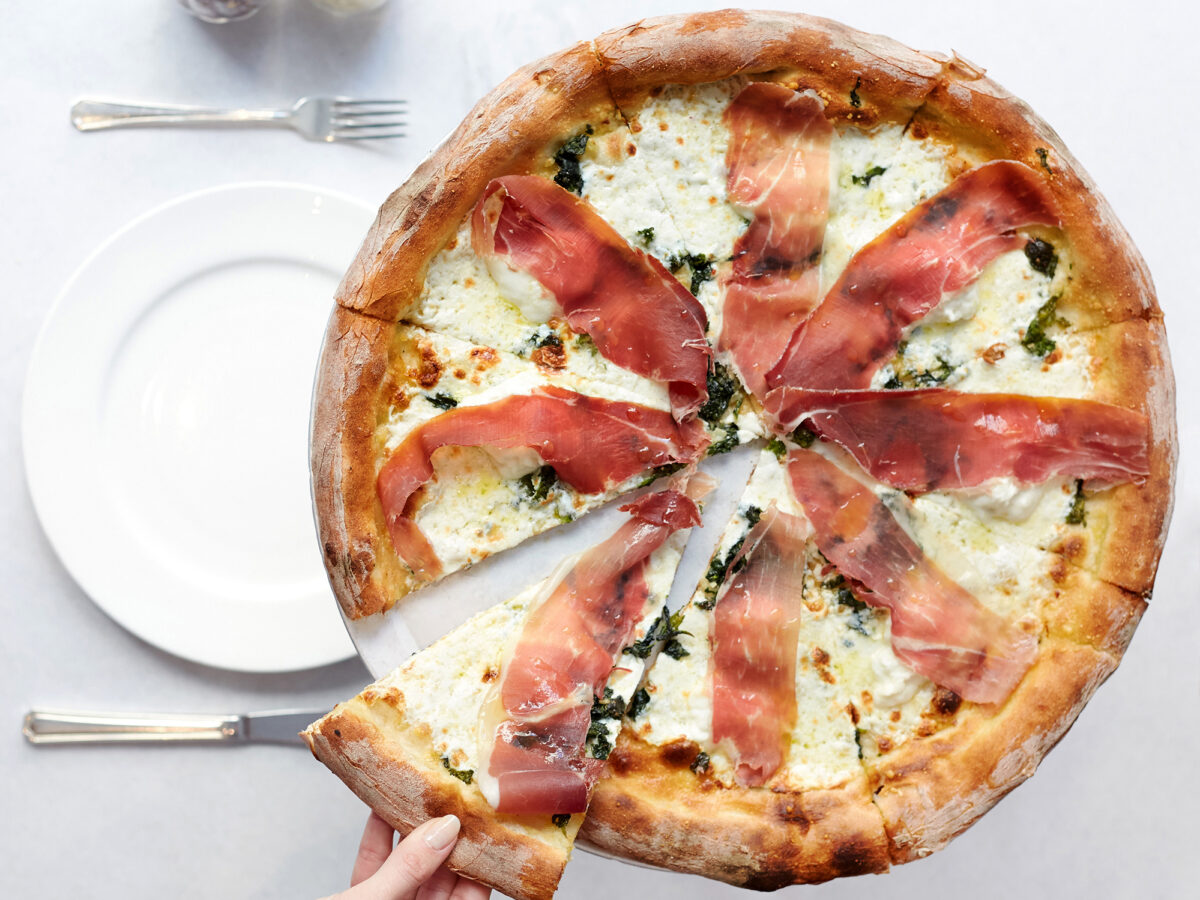 Bottega Louie Burrata Pizza