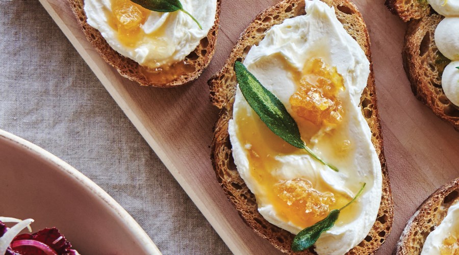 Goat Cheese Honeycomb Tartine