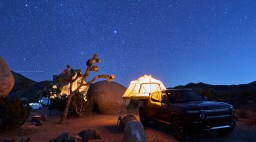 Joshua Tree National Park Night Sky Rivian Camping