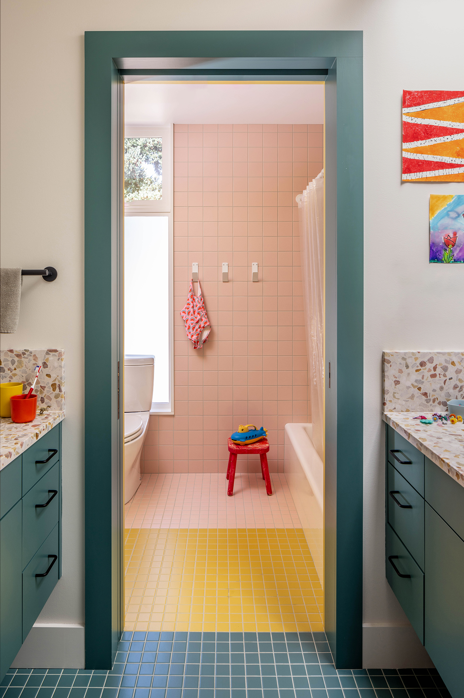 Kids Bathroom in Seattle Craftsman by Best Practice Architecture