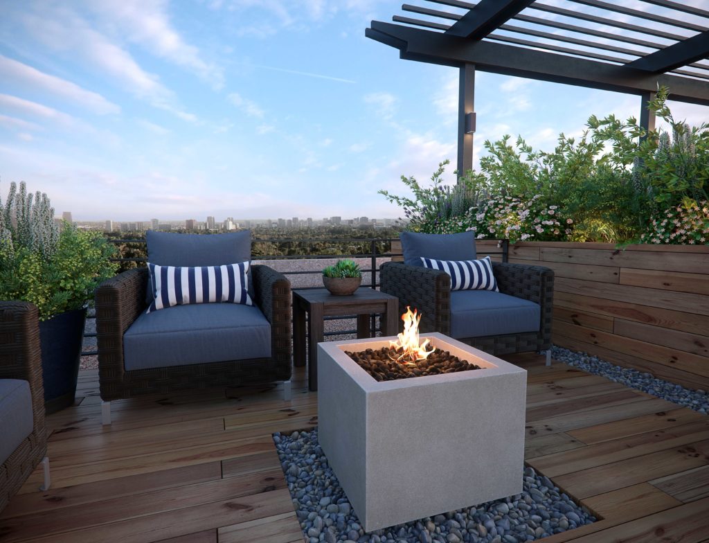 Bloc Aged Teak Finish Fire Bowl