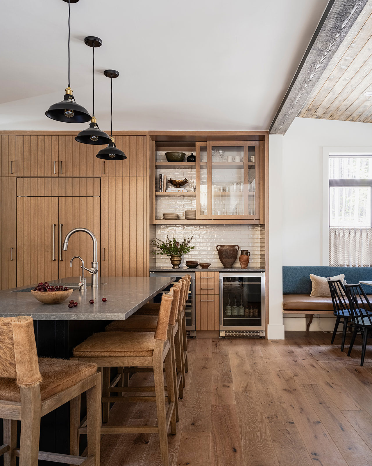 Kitchen Cabinets in Mt Rainier Vacation Home by White Label Interiors
