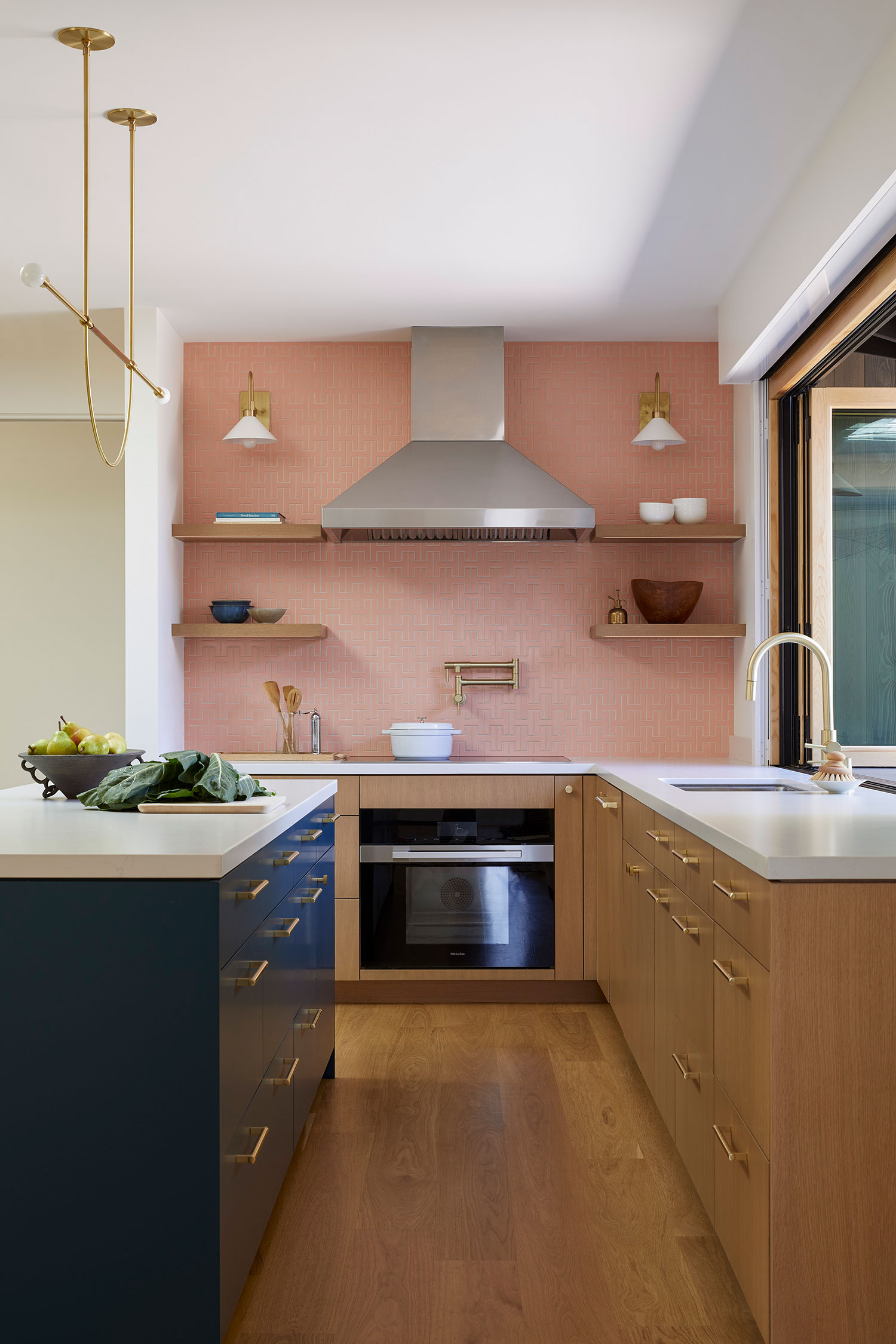 Kitchen Island in San Mateo Remodel by Banner Day Interiors and YAC