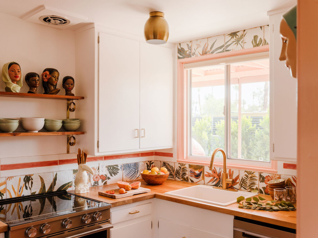 Kitchen in Busty Lush Palm Springs House by Laurel Harrop