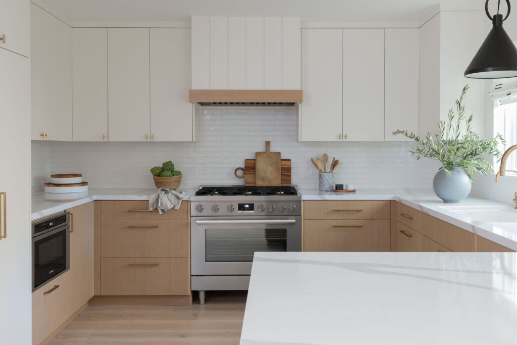 Kitchen Range in Bay Area Townhouse by Collected Interiors