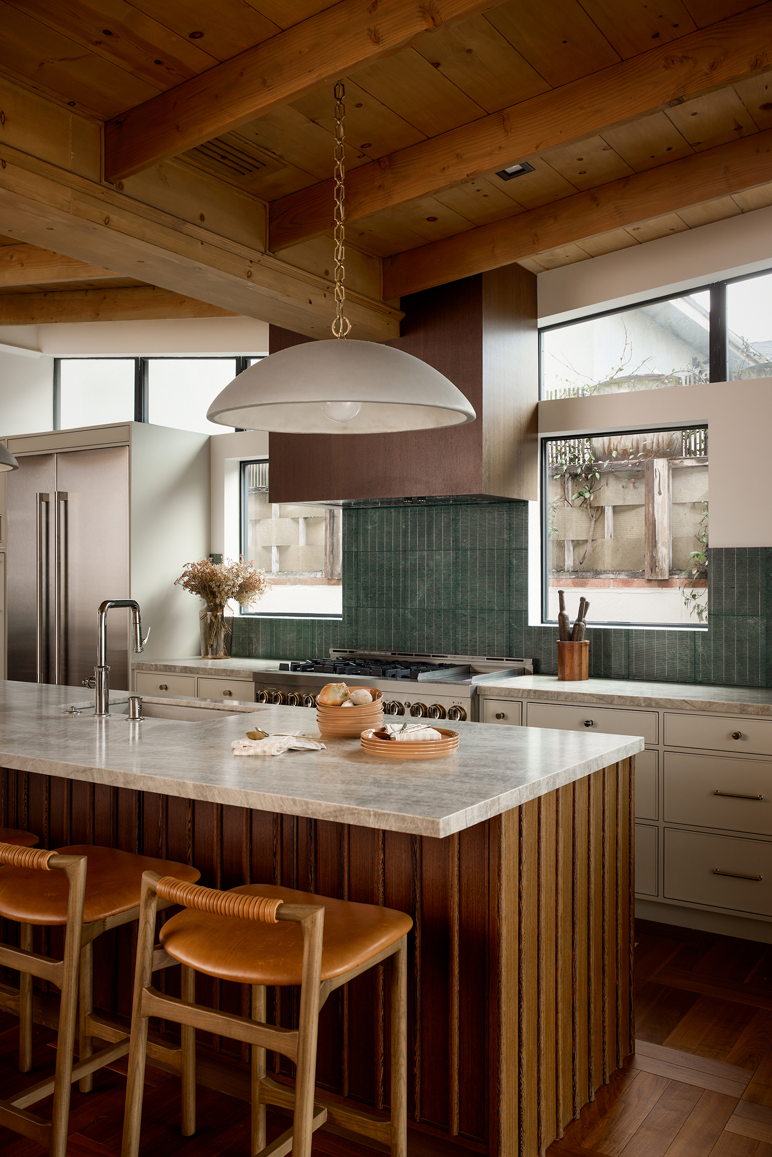 Kitchen Stools Mid-Century El Segundo House by Vitale Design Group