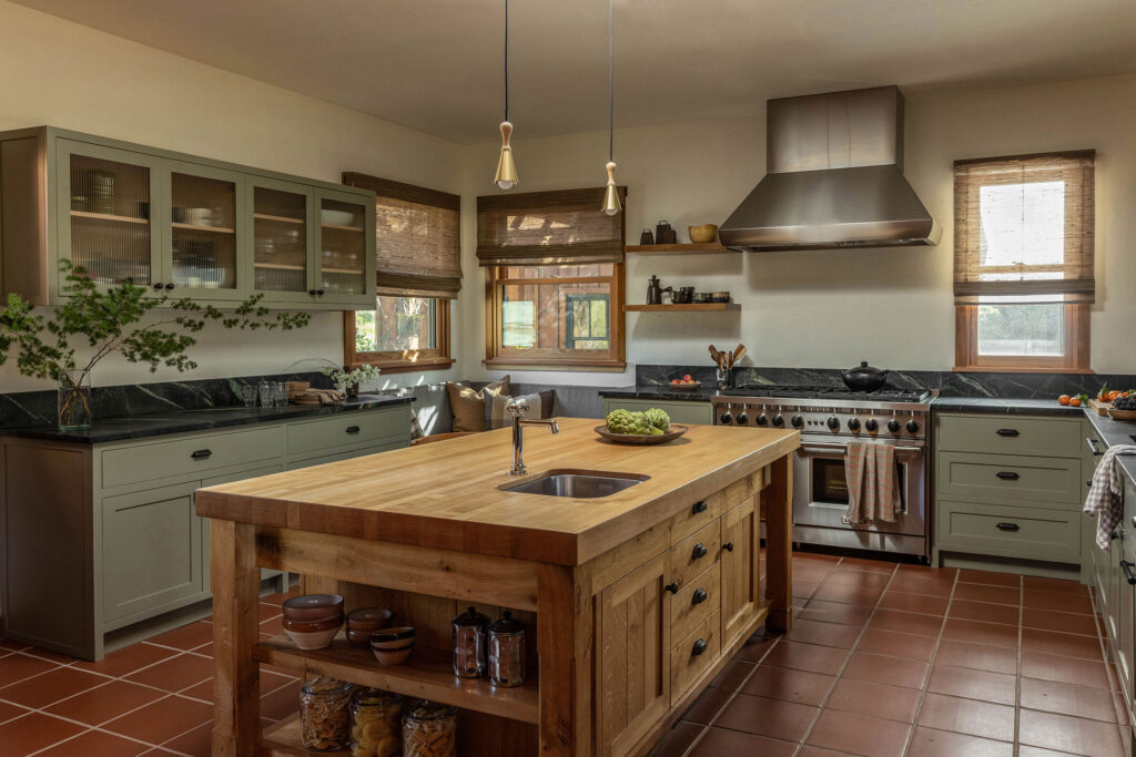 Kitchen in West Marin House by Decorotation