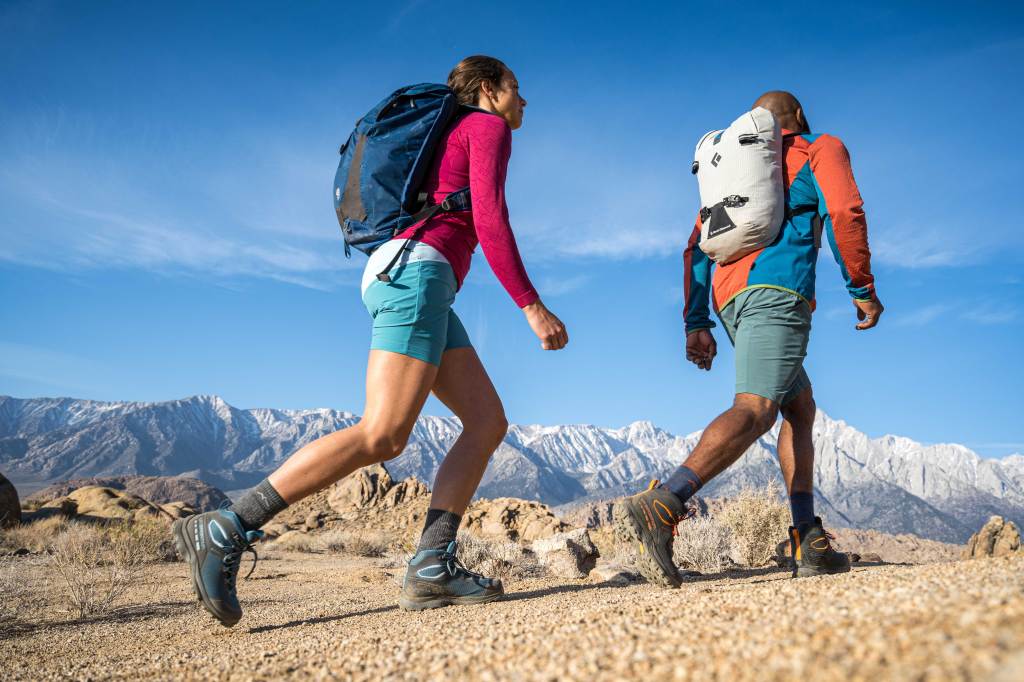Closeup on Hiking Boots