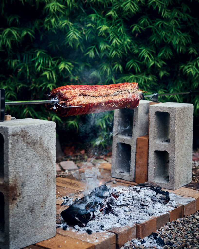 BBQ Pork Belly on Spit
