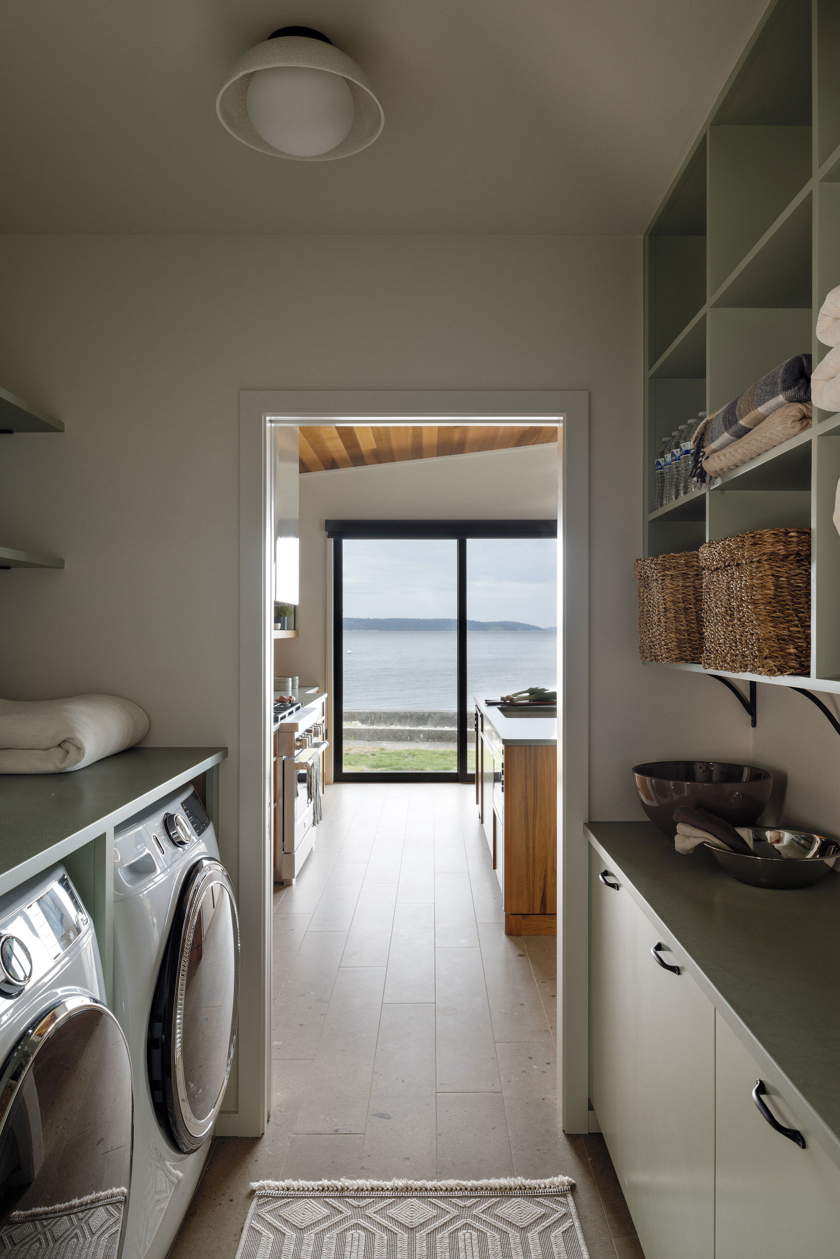 Laundry Room in Camano Island Cabin by Shannon Adamson