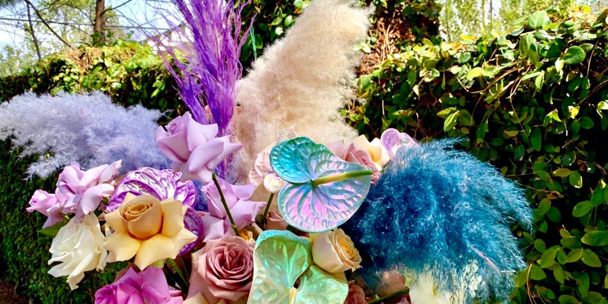 Haus of Stems iridescent glowing flower bouquet