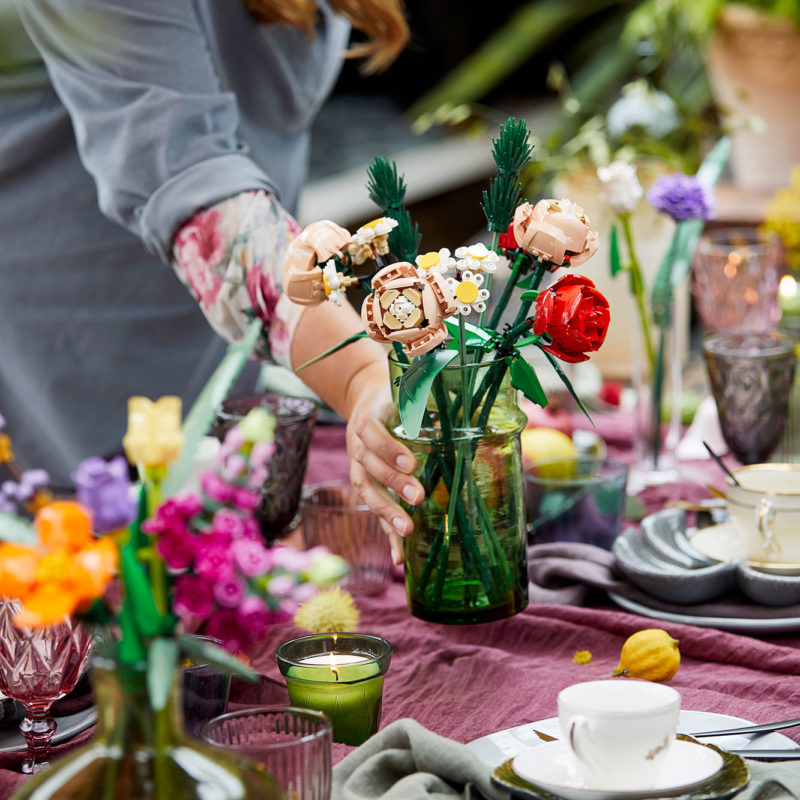Lego Flower Bouquet on Table