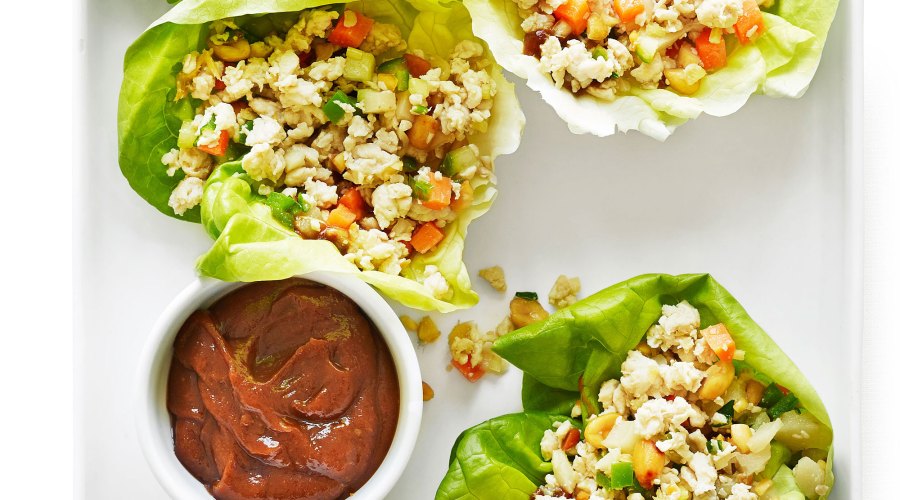 Lemongrass Ginger Chicken in Lettuce Cups
