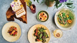 Little Saint Healdsburg Food and Cocktails Overhead Shot