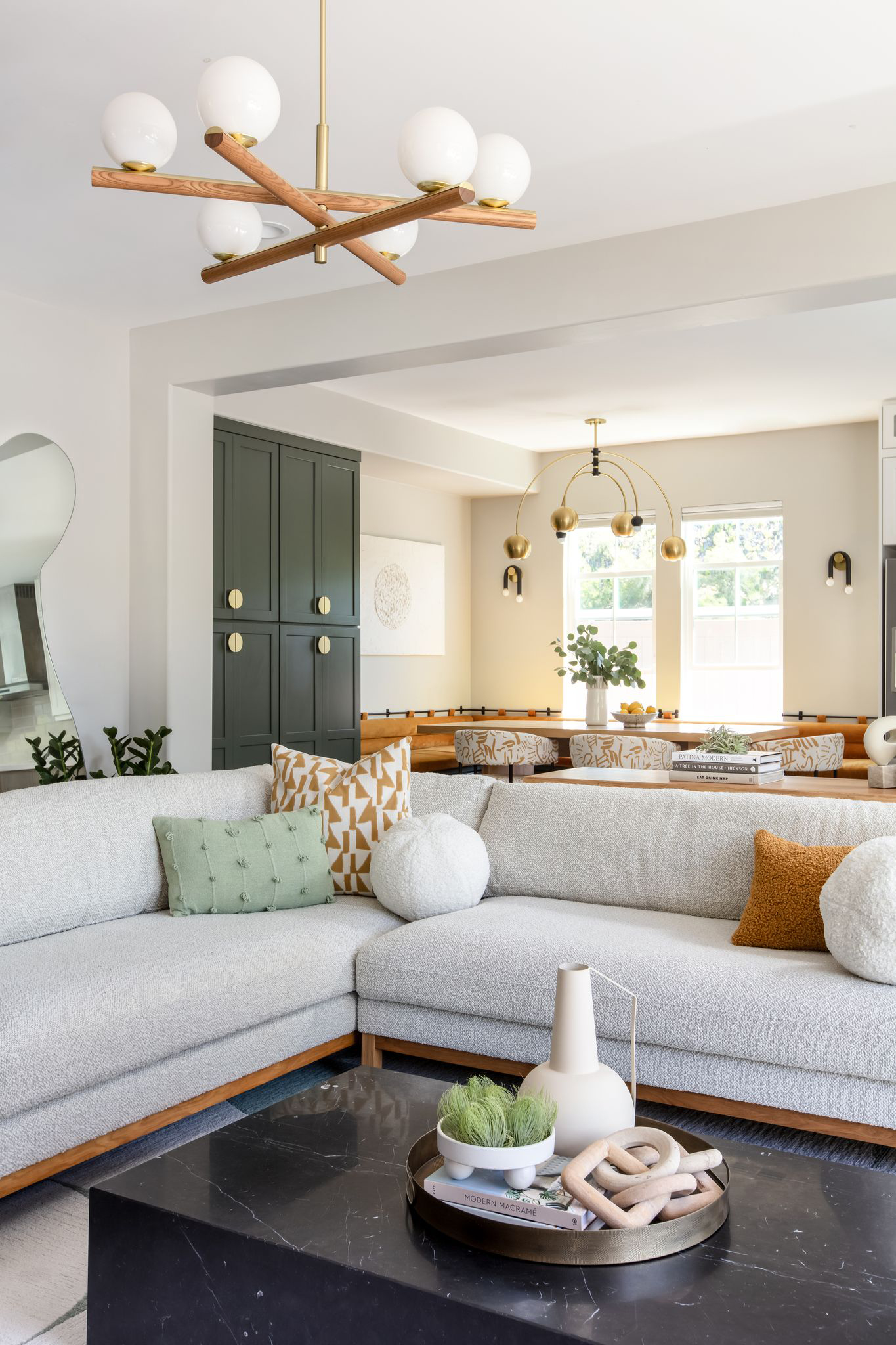 Living Area and Dining Area in San Diego House by Blythe Interiors