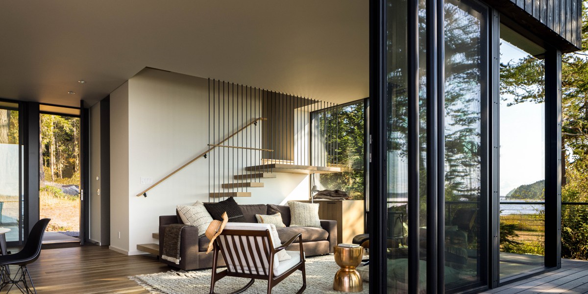 Living Area in Lopez Island House