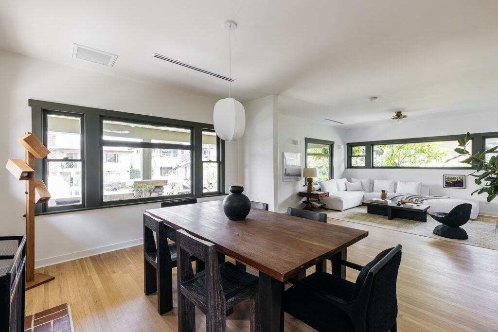 Living and Dining Area in Los Feliz Craftsman by Ome Dezin