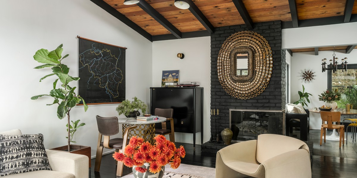 Living Room Fireplace in Nureed Saeed Home