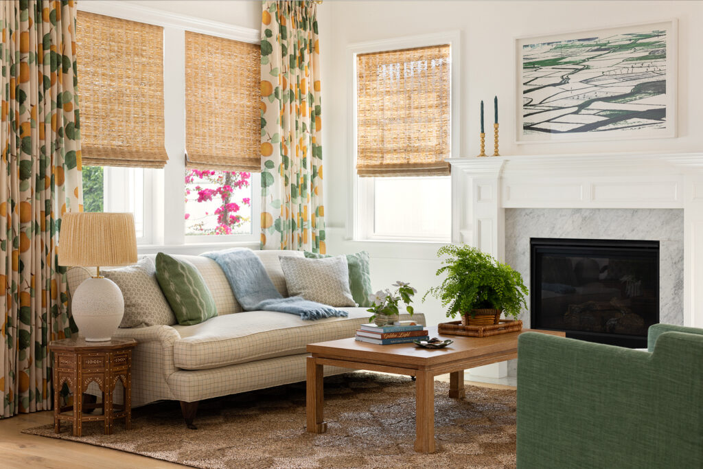 Living Room Fireplace in Sherman Oaks House by Heath Interiors