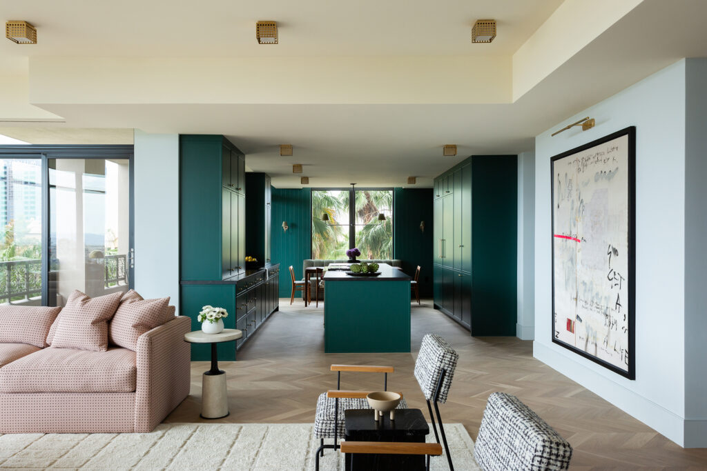 Living Room Kitchen in Las Vegas Condo by Daniella Villamil