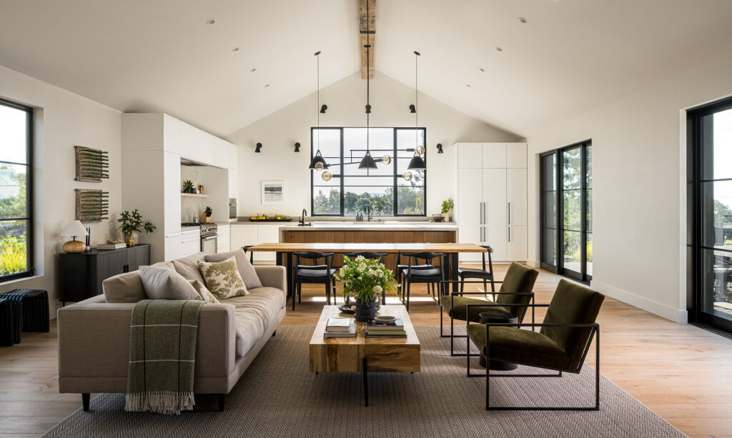 Living Room Kitchen in Sonoma House by Lucy McLintic