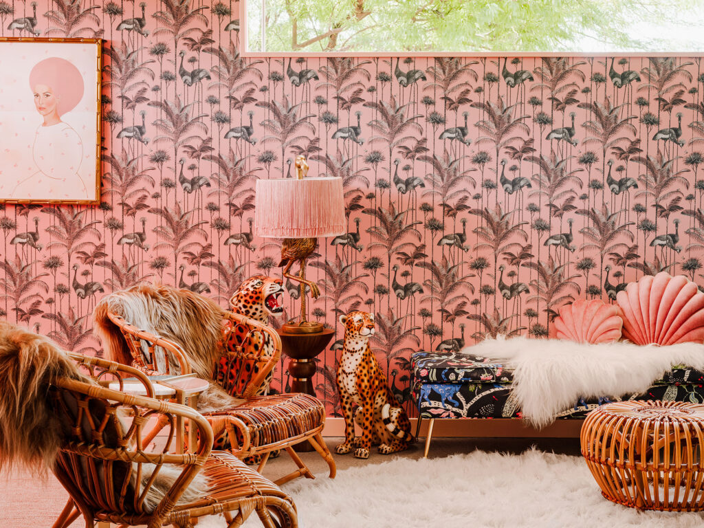 Living Room in Busty Lush Palm Springs House by Laurel Harrop