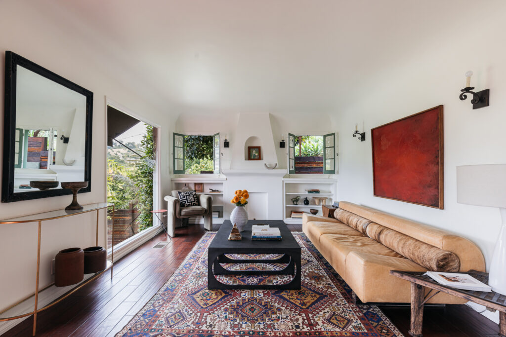Living Room in Pink Mount Washington House