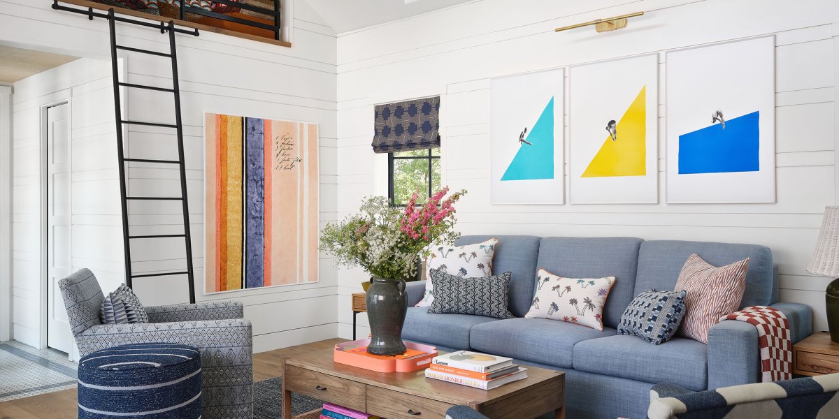 Living Room in Pool House by Design Alchemy